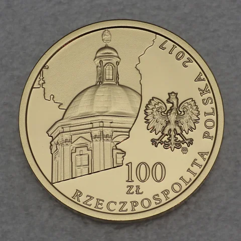 Goldmünze 100 Zloty Polen 2017 - 200. Jahrestag Ossolinski Institute