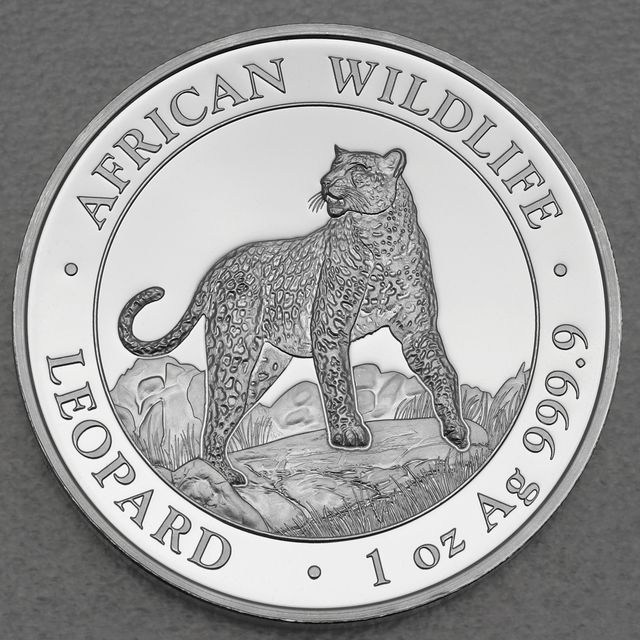 Silbermünze 1oz Somalia Leopard 2022