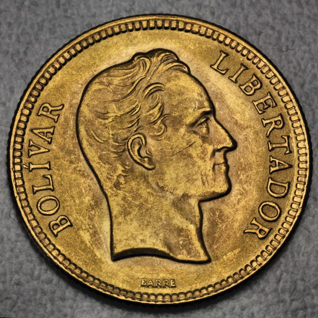 10 Bolivares Libertador Goldmünze Venezuela 1930