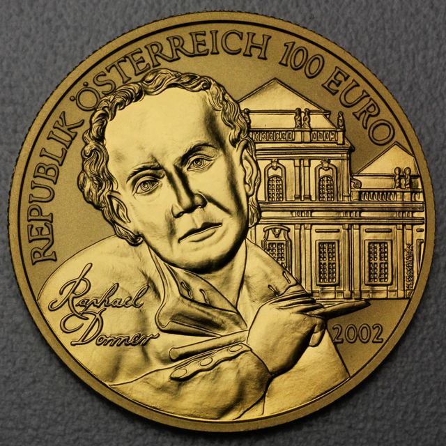 Goldmünze 100 Euro Österreich 2002 - Bildhauerei - Kunstschätze