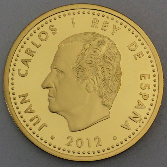 200 Euro Goldmünze Spanien 2009 - Fussball Europameister