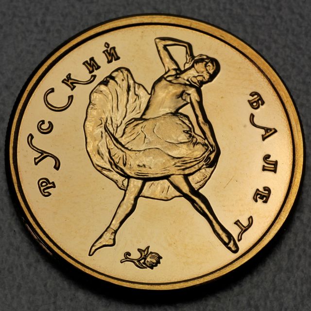 50 Rubel Goldmünze Russland CCCP Ballerina 1993