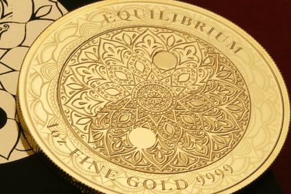 Goldmünze Equilibrium (Spiegelglanz)