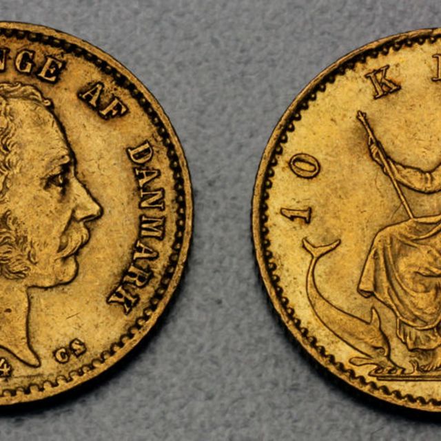 10 Kroner Goldmünze Dänemark Christian IX