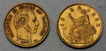 10 Kroner Goldmünze Dänemark Christian IX