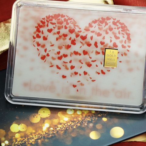 CombiBar-Geschenkbarren "Love is in the air" mit Flip-Motiv