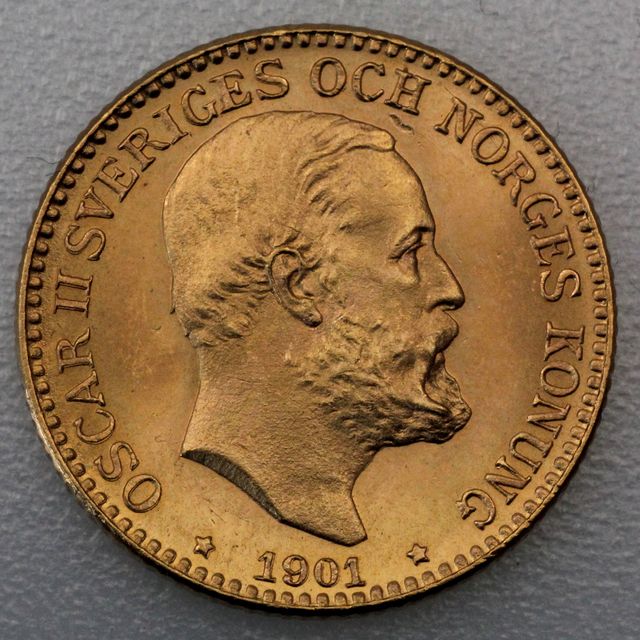 10 Kronor Goldmünze Schweden 1901