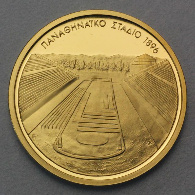 Goldmünze 100 Euro Griechenland 2003 Panathinaikon Stadion