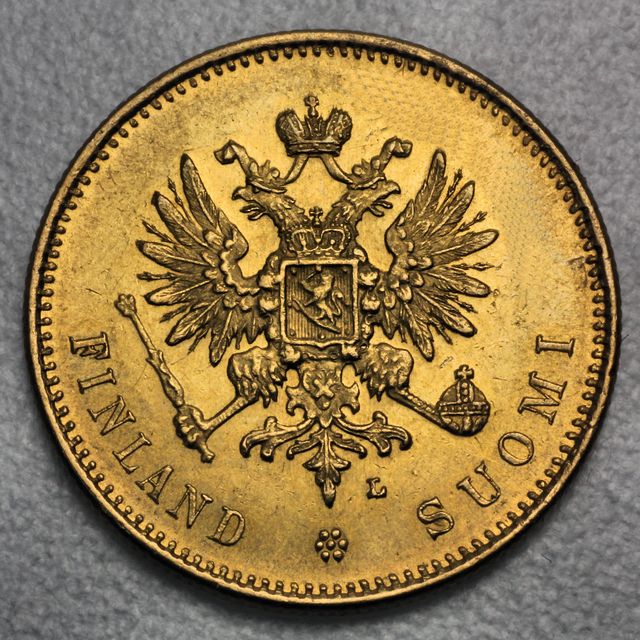 20 Markkaa Goldmünze Finnland 1904