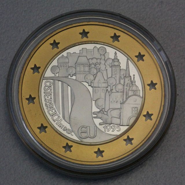 500 Schilling Goldmünze Österreich 1995 BiColor Münze