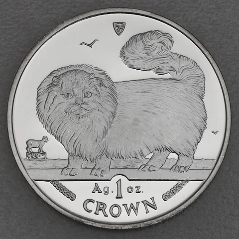 Silbermünze 1oz Isle of Man Cats 1997 - Longhaired Smoke Cat