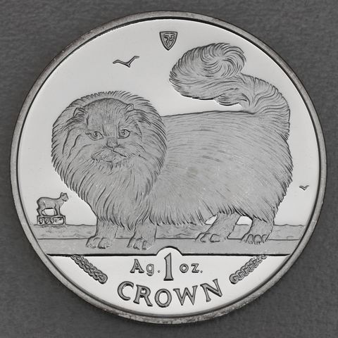 Silbermünze 1oz Isle of Man Cats 1997 - Longhaired Smoke Cat
