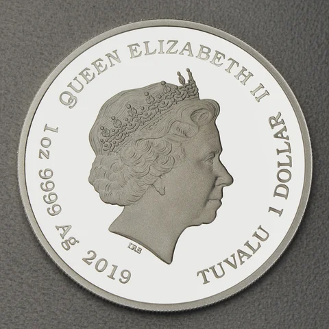 Silbermünze Minted Mini Coin 1oz The Simpsons 2019 - Lisa Simpson coloriert in Polierter Platte