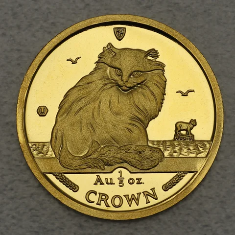 Goldmünze 1/5oz Isle of Man Cat Katzen 1995 - Turkish Cat