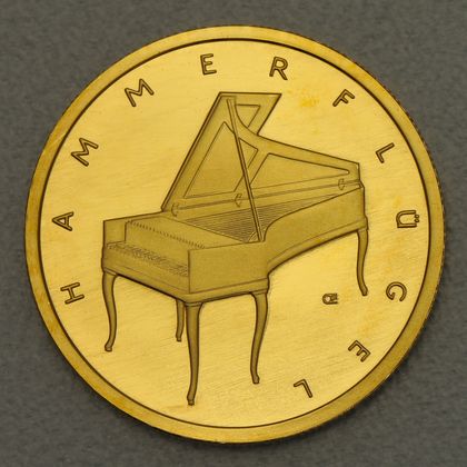 50 Euro Goldmünze "Hammerflügel" 2019 der Serie "Musikinstrumente"