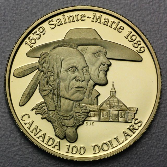 100 Dollar Goldmünze Kanada 1989 aus 58,3% Gold