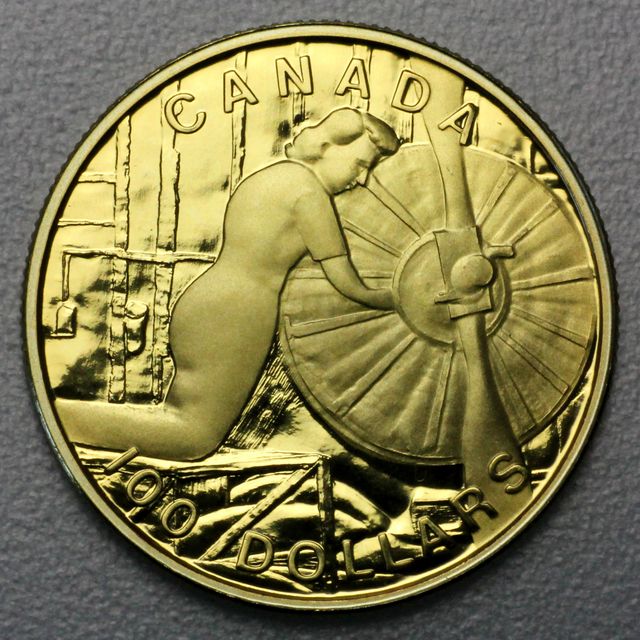 100 Dollar Goldmünze Kanada 1994 aus 58,3% Gold