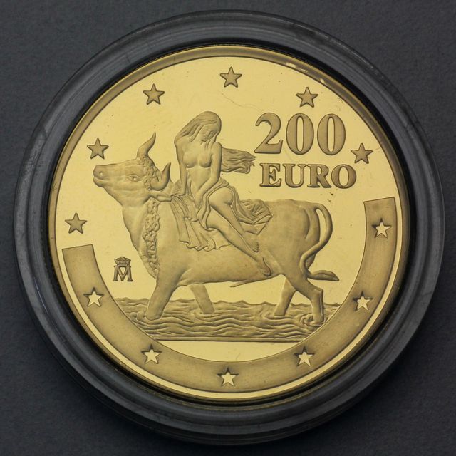 200 Euro Goldmünze Spanien 2003 Geburtstag des Euro