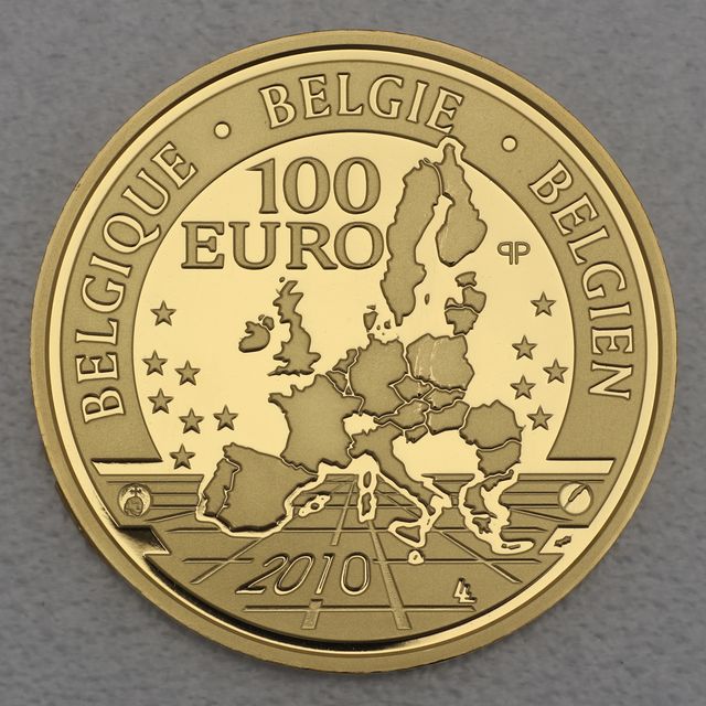100 Euro Belgien Goldmünze 2010
