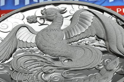Silbermünze Phoenix im High Relief