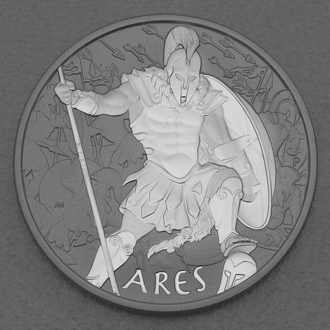 Silbermünze 1oz Tuvalu Gods of Olympus - 2023 Ares