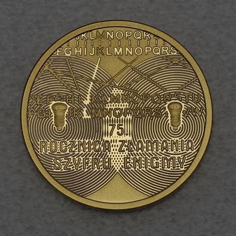 Goldmünze 100 Zloty Polen 2007 - 75. Jahrestag der Entschlüsselung des Enigma-Codes