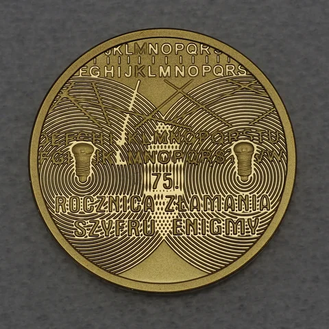 Goldmünze 100 Zloty Polen 2007 - 75. Jahrestag der Entschlüsselung des Enigma-Codes