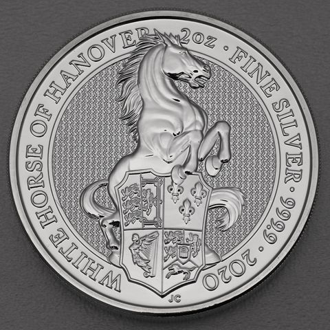 Silbermünze 2oz Queen's Beasts 2020 - White Horse of Hanover