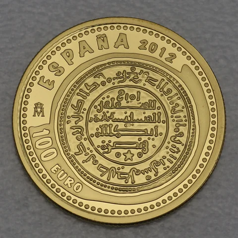 Goldmünze 100 Euro Spanien 2012 Maravedi Juwelen der Numismatik