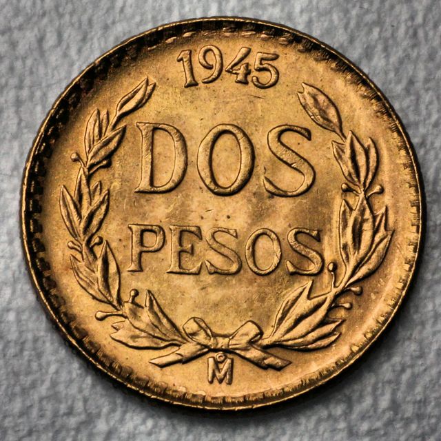 2 Pesos Goldmünze Centenario Mexiko