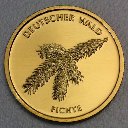 20 Euro Goldmünze "Fichte" 2012 der Serie "Deutscher Wald"
