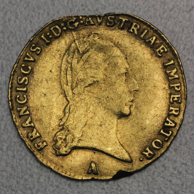 1 Golddukaten Münze Österreich 1815