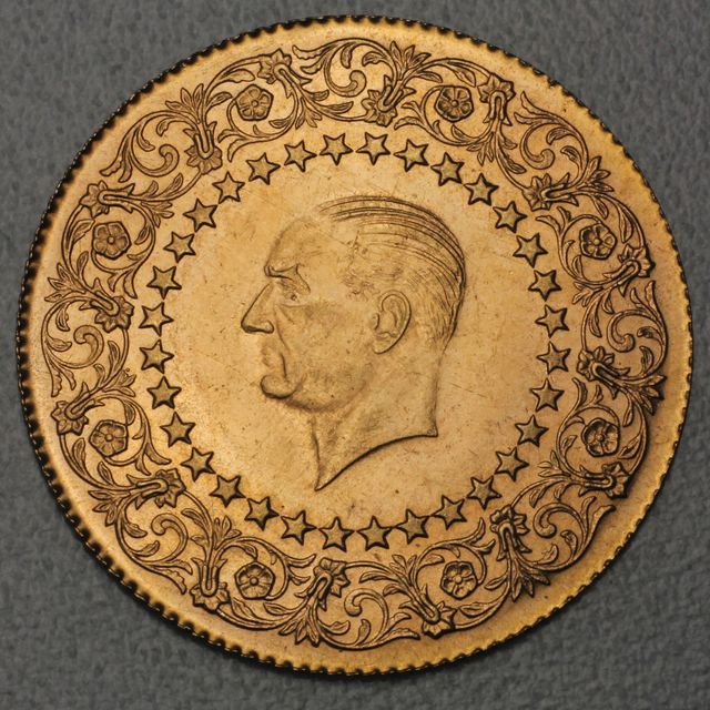 Goldmünze Türkei Piaster Monnaie de Luxe