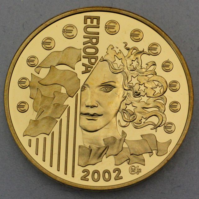 10 Euro Goldmünze Frankreich 2002 Europa