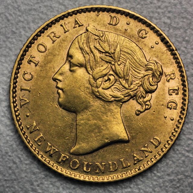 2 Dollar Goldmünzen Kanada Neufundland Victoria 1881
