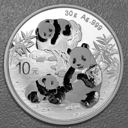 30g Silbermünze Panda, 2025