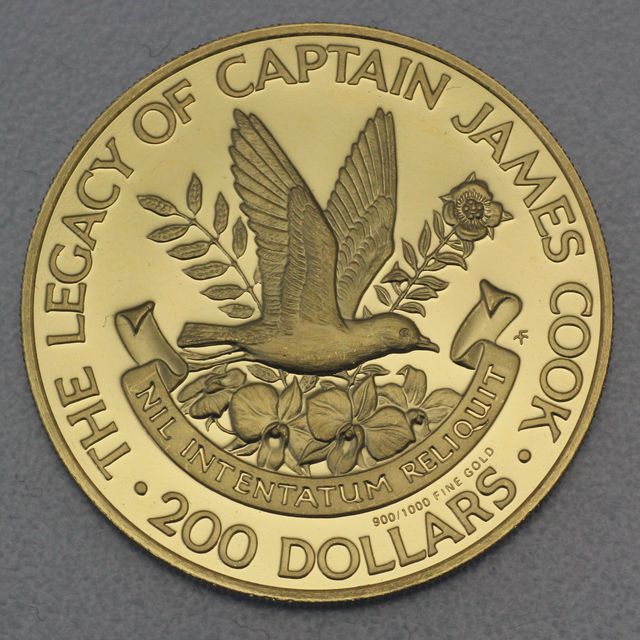 200 Dollar Cook Island Gedenkmünze 1979