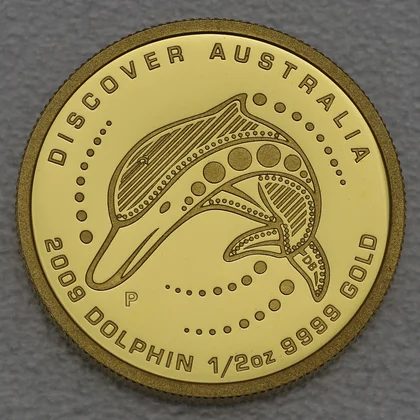 Goldmünze 1/2oz Discover Australia - Dreaming Serie - 2009 Dolphin