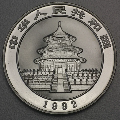 1oz Silbermünze Panda, 1992