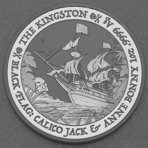 Silbermünze 1oz "The Kingston - Calico Jack & Anne Bonny 2024" Black Flag Serie