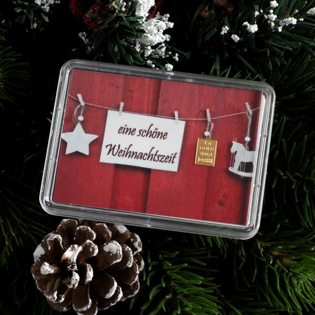 Gold als Geschenk Motiv Schöne Weihnachtszeit