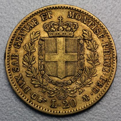 20 Lire Goldmünze Italien Victorius Emmanuel II