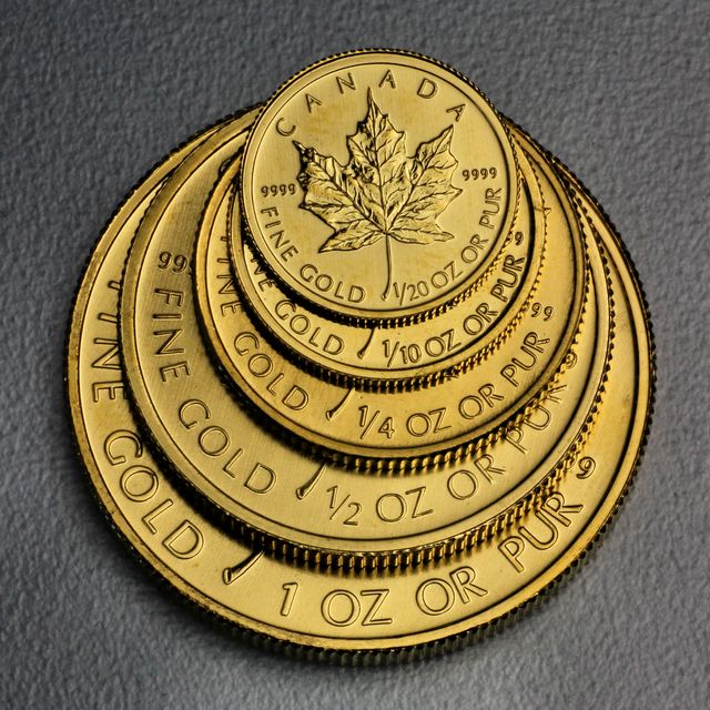 Gold Maple Leaf Münzen Kanada