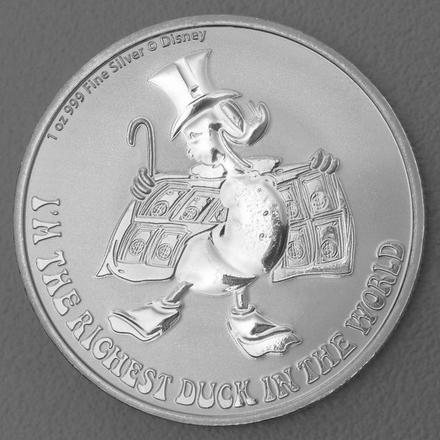 Silbermünze 1oz Niue Dagobert Duck 2022