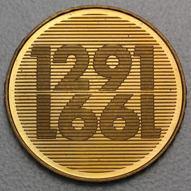 250 Franken Goldmünze 1991 Schweiz