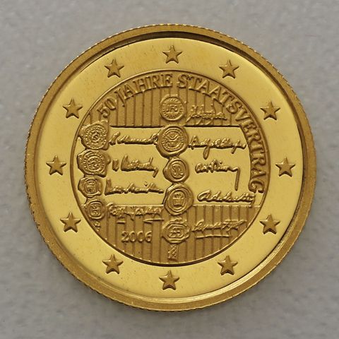 Goldmünze 25 Dollars 1/25oz Liberia 2006 - Österreich 50 Jahre Staatsvertrag