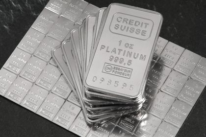 Platinbarren und Platintafeln zur Geldanlage