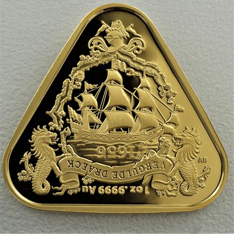 Goldmünze 1oz Triangular Vergulde Draeck 2020 