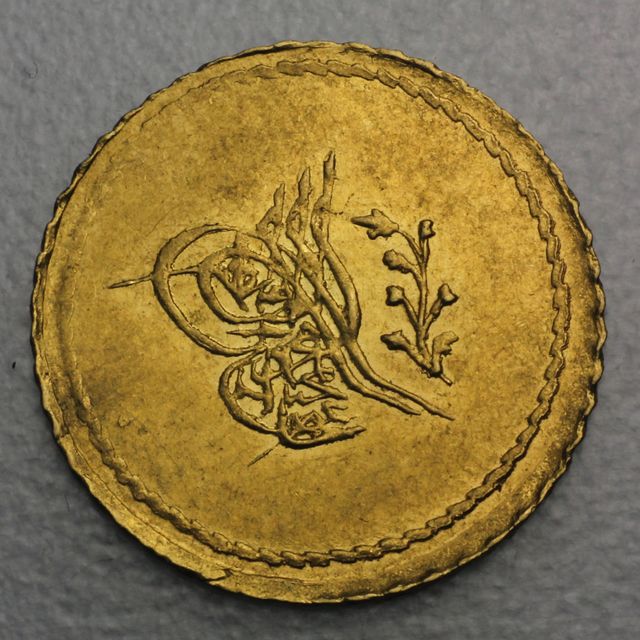 1/2 Memduhije Goldmünze Türkei 830er Gold Prägejahre 1832-1832 Istanbul. Gewicht ca 0,8g