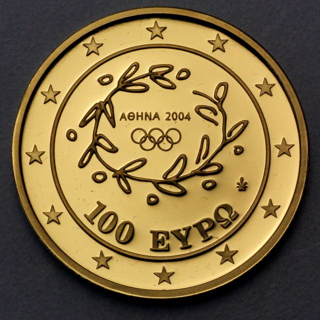 Goldmünze 100 Euro Griechenland 2003 Panathinaikon Stadion